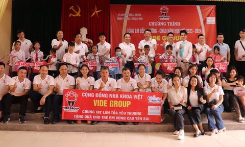 Cộng đồng Nha khoa Việt - VIDE Group đồng hành “Cùng em đến trường - Chào năm học mới” năm 2023 tại Yên Bái