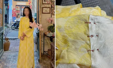 Sắm áo dài 1,8 triệu đồng nhận hàng vá víu, shop nói có đổi cũng... vẫn vậy