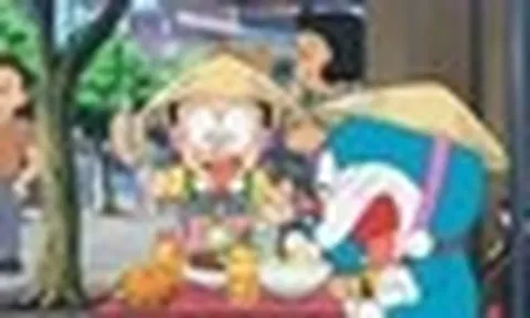 Đưa cảnh Nobita ngồi ghế nhựa ăn cơm tấm lên phim, ê-kíp Doraemon hé lộ nguyên nhân viết sai tên đặc sản Việt