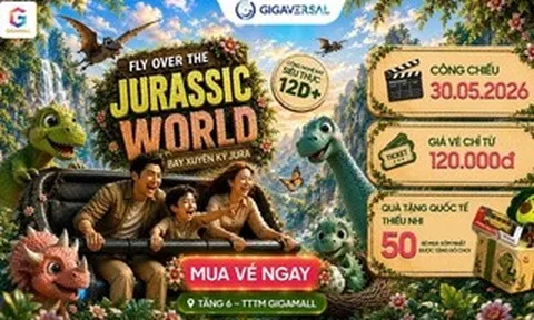 Dịp 1-6 này, đưa bé "bay xuyên kỷ Jura" ngắm khủng long siêu thực tại Gigamall