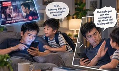 Nghiện phim ngắn AI, con vừa mở lời bố đã xua tay 'nói nhanh lên'