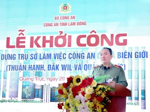 Khởi công trụ sở Công an 3 xã biên giới Lâm Đồng: “Lá chắn” an ninh nơi địa bàn chiến lược