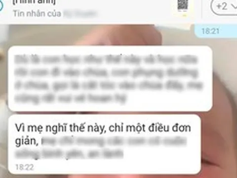 Đoạn tin nhắn "KỲ QUẶC" của 1 bà mẹ khiến nhiều người làm con rưng rưng: Đơn giản nhưng là một sự "buông bỏ" rất lớn!