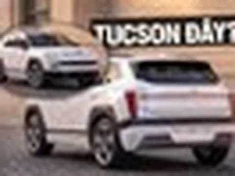 Hyundai Tucson 2027 trông sẽ như thế này khi nhìn từ phía sau: Đèn hậu mảnh, tách 3 khối, khác hoàn toàn đời hiện tại