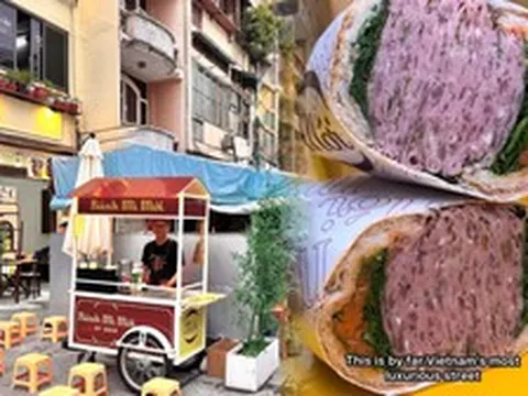 Khách Tây gọi đây là xe bánh mì đắt nhất Việt Nam, một ổ 200.000 đồng có thịt ninh nhừ suốt 24 tiếng