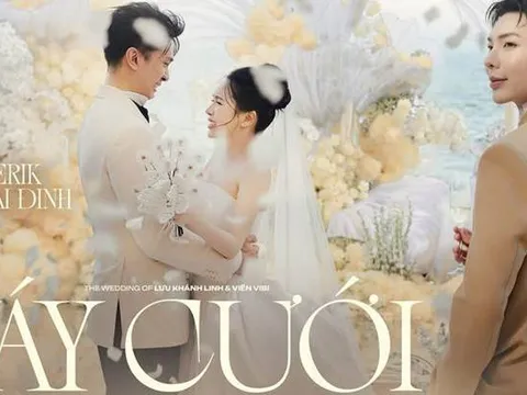"Váy cưới" của Erik trong hôn lễ "bà trùm nông sản" Viên Vibi gây sốt